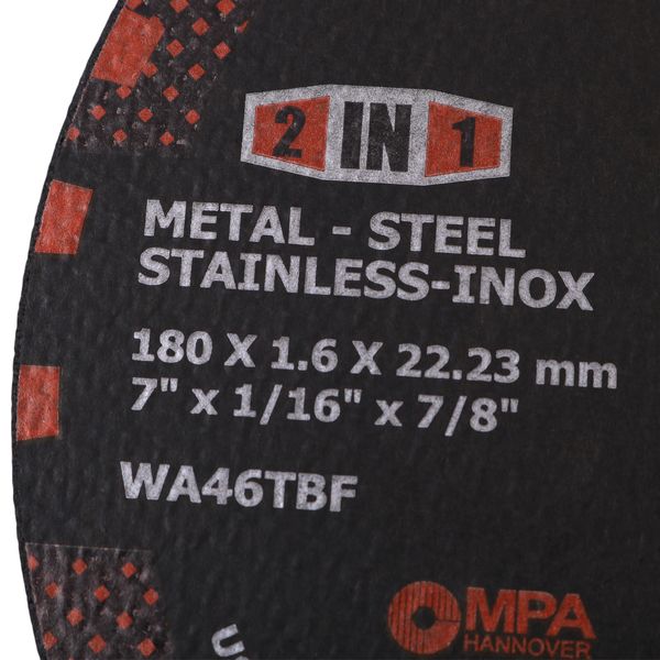  صفحه سنگ برش فلز شیلدر مدل SH18016-2 بسته 2 عددی