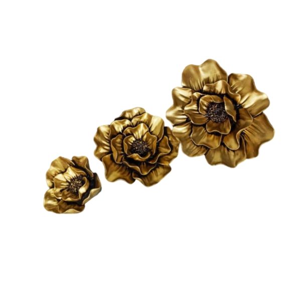 دیوارکوب دنیا دکوری سرمد مدل گل زنبق مجموعه 3 عددی
