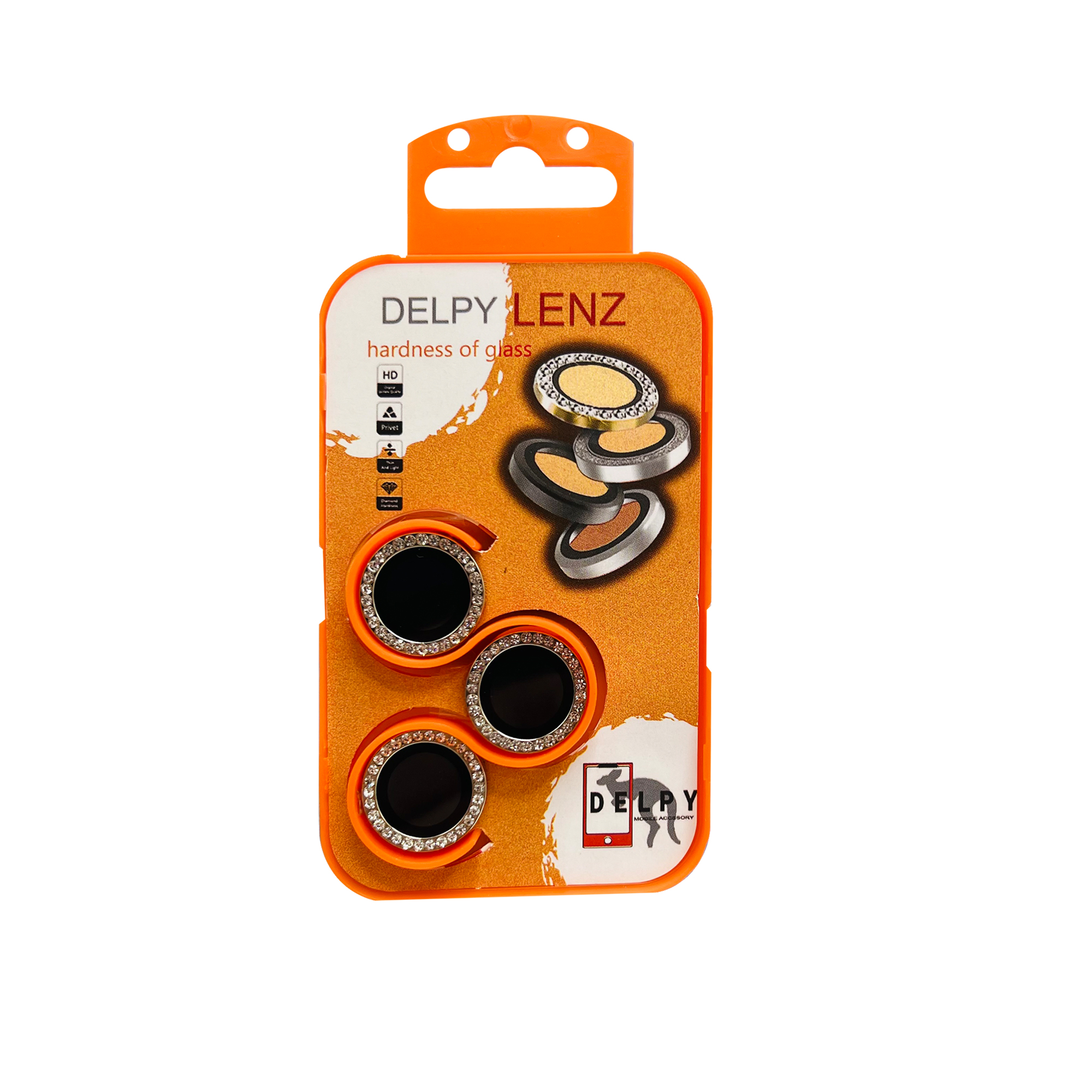 محافظ لنز دوربین دلپی مدل نگین دار مناسب برای گوشی موبایل اپل Iphone 12