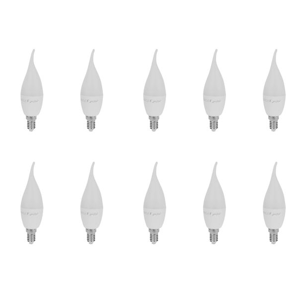 لامپ ال ای دی 7 وات فروزش مدل اشکی پایه E14 بسته 10 عددی