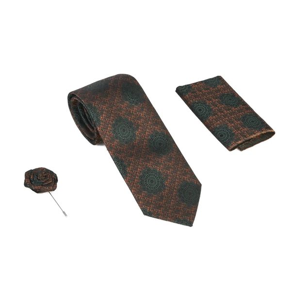 ست کراوات و دستمال جیب و گل کت مردانه مدل MDSS-CG1347