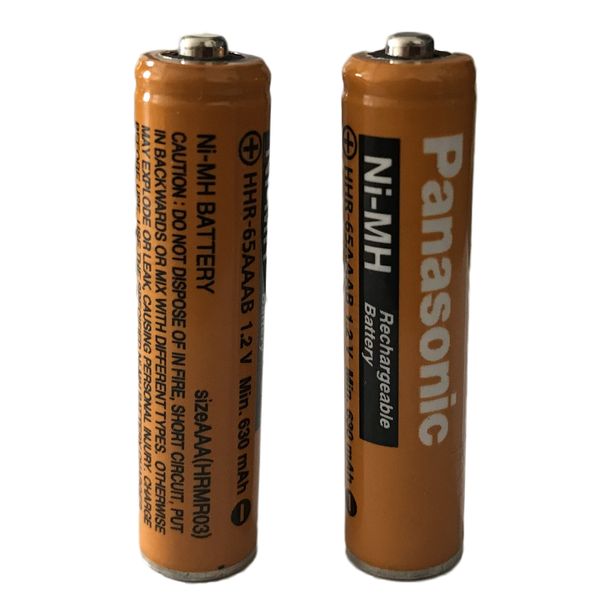 باتری نیم قلمی قابل شارژ تلفن بی سیم پاناسونیک مدل (Ni-MH/HHR-65AAAB(HRMR03 بسته دو عددی