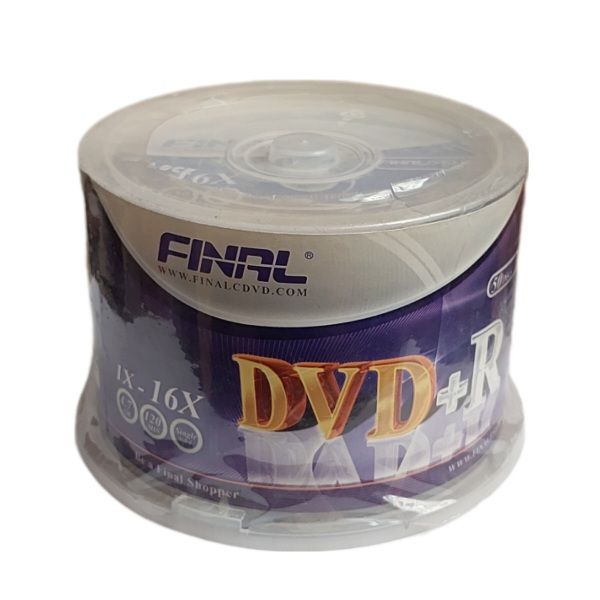 دی وی دی خام فینال مدل DVD+R بسته 50 عددی 