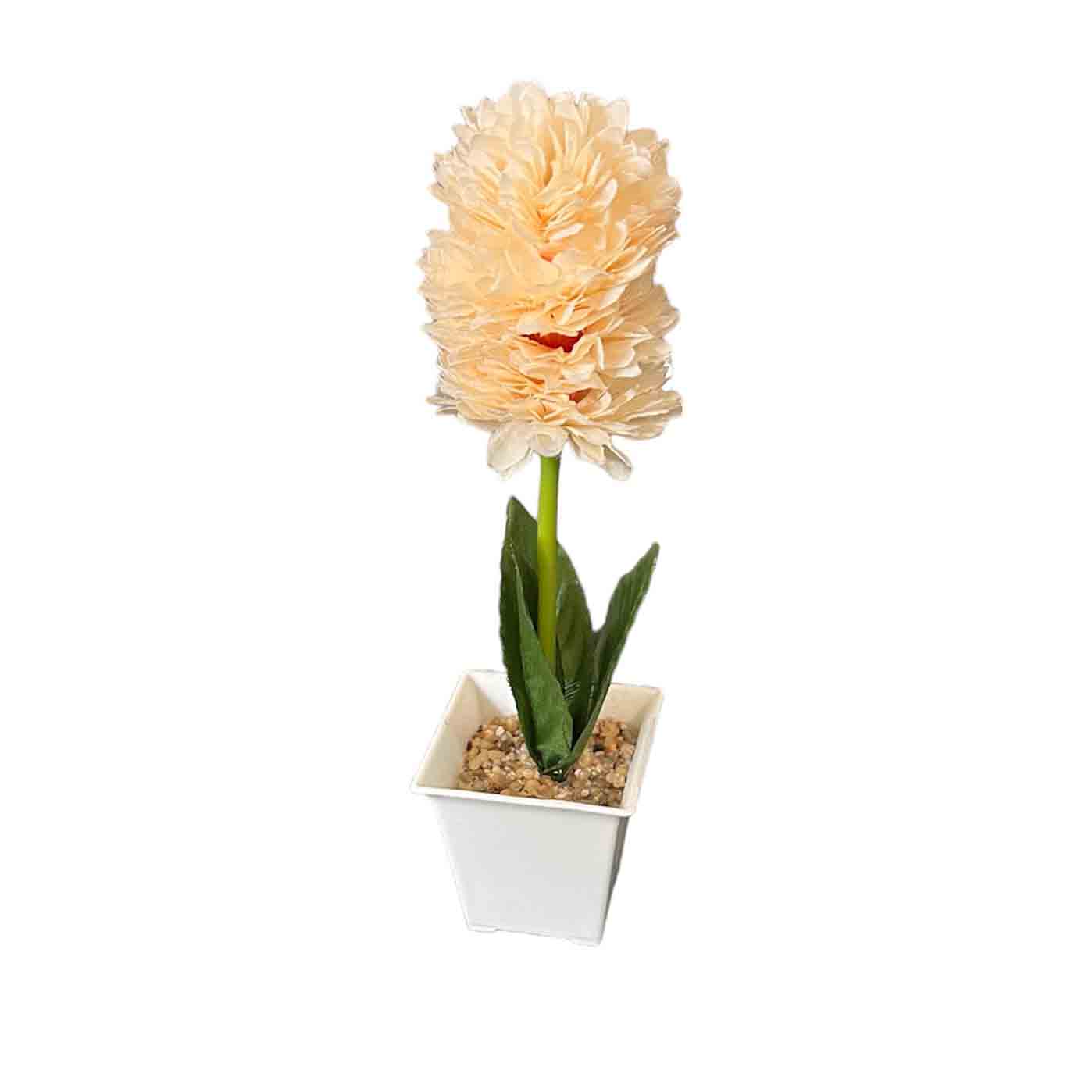 گلدان به همراه گل مصنوعی مدل سنبل تزئینی کد SA