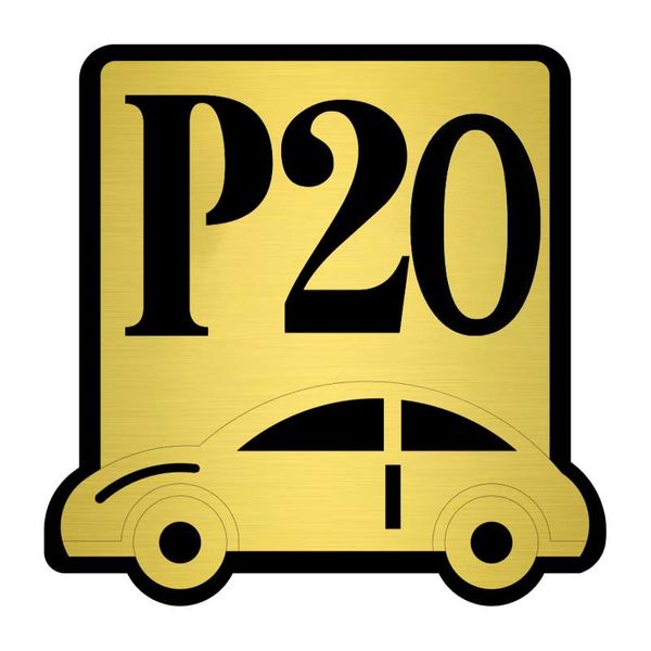تابلو نشانگر کازیوه طرح پارکینگ شماره 20 کد P-BG 20