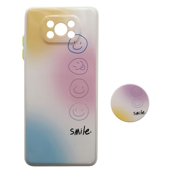 کاور طرح Smile کد S8947 مناسب برای گوشی موبایل شیائومی Poco X3 / Poco X3 NFC / Poco X3 Pro به همراه پایه نگهدارنده
