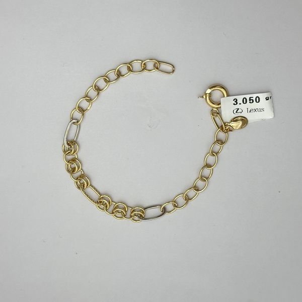 دستبند طلا 18 عیار زنانه مدل D018 طرح زنجیری