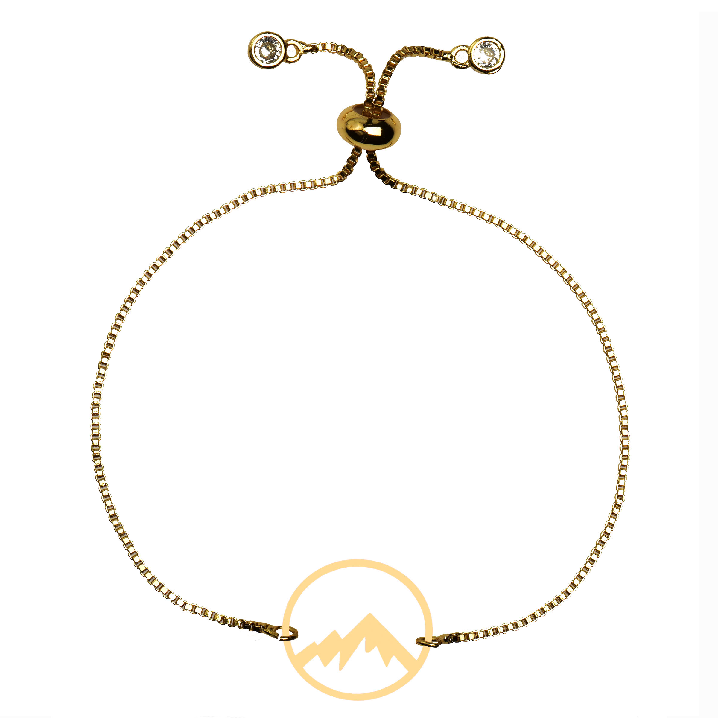 دستبند طلا 18 عیار زنانه کرابو طرح کوه مدل Kr102194