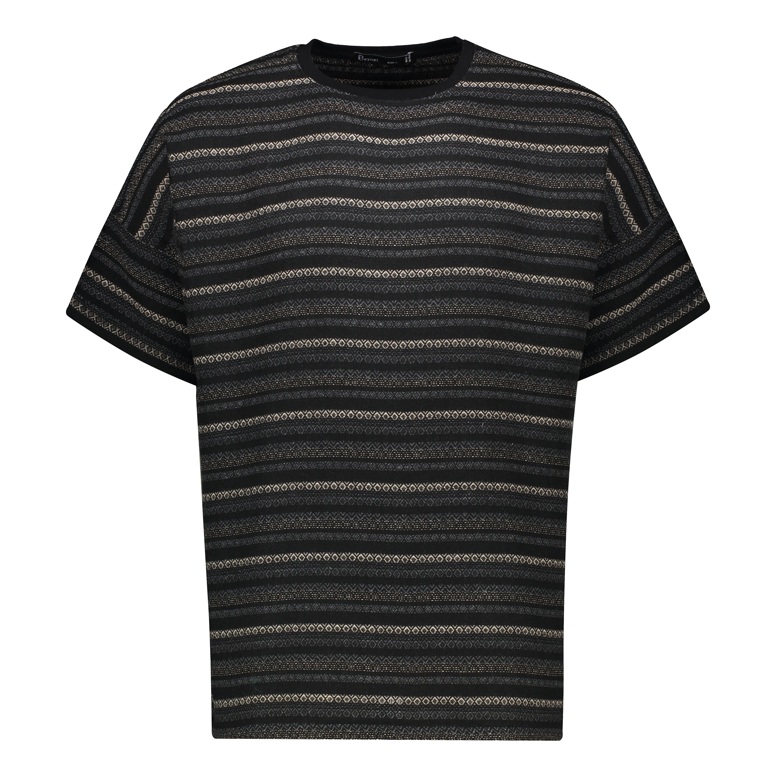 تی شرت اورسایز مردانه باینت مدل 2261735 رنگ مشکی