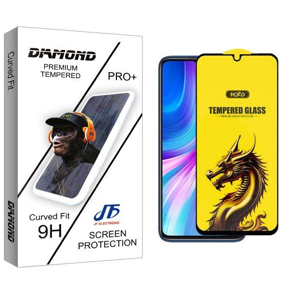 محافظ صفحه نمایش جی اف مدل Diamond Y-Horo مناسب برای گوشی موبایل شیائومی redmi note 8 pro
