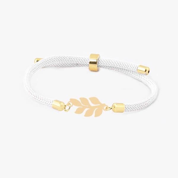 دستبند طلا عیار 18 زنانه طلای کامک مدل شاخه و برگ