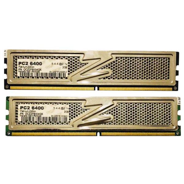 رم دسکتاپ DDR2 دو کاناله 800 مگاهرتز CL5 او سی زد مدل PLATINIUM EDITION ظرفیت 4 گیگابایت