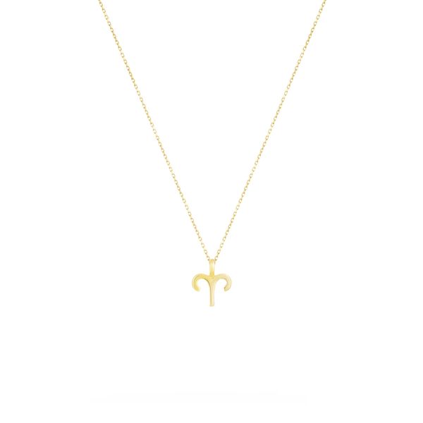 گردنبند طلا 18 عیار زنانه طلا و جواهر درریس مدل ساین ماه فروردین
