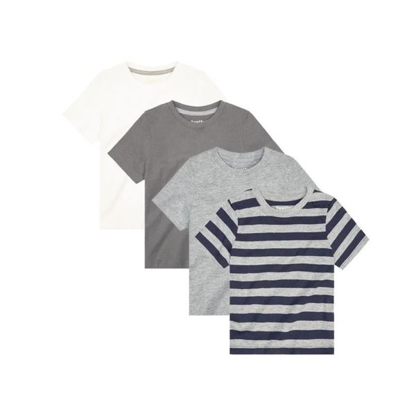 تی شرت آستین کوتاه پسرانه لوپیلو مدل Stripped مجموعه چهار عددی