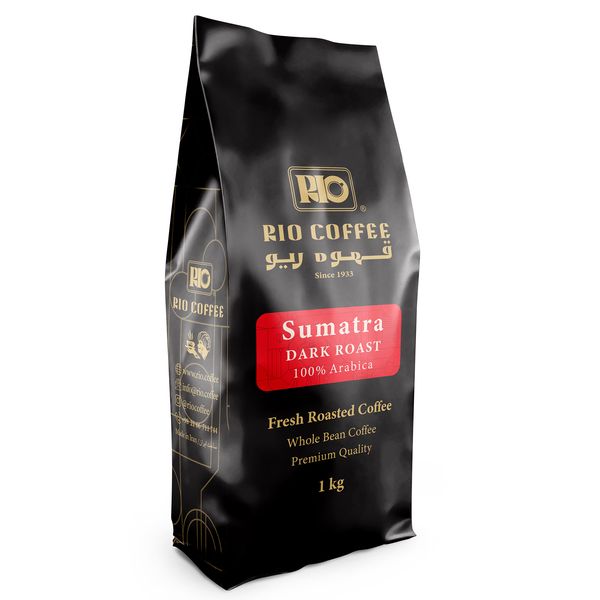 دانه قهوه سوماترا دارک %100 عربیکا ریو - 1 کیلوگرم