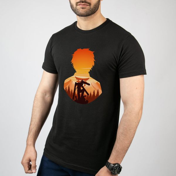 تی شرت آستین کوتاه مردانه مدل شخصیت Denji انیمه Chainsawman کد A016