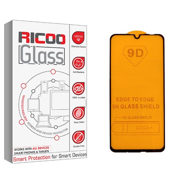 محافظ صفحه نمایش 9D ریکوو مدل +HD مناسب برای گوشی موبایل هوآوی p smart 2019