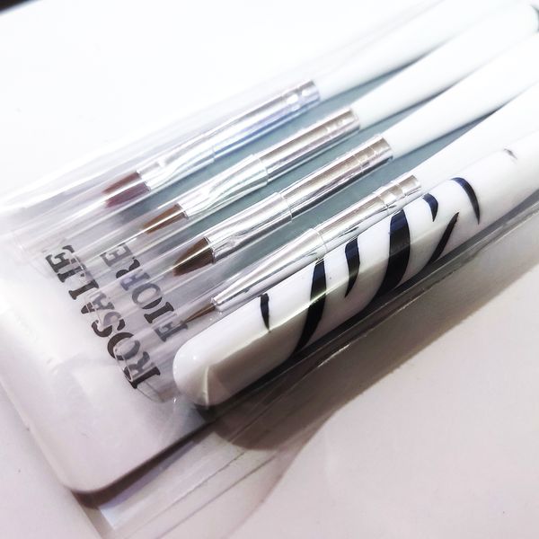 قلم موی طراحی ناخن رزالی فیوره مدل TOPX01 بسته 5 عددی