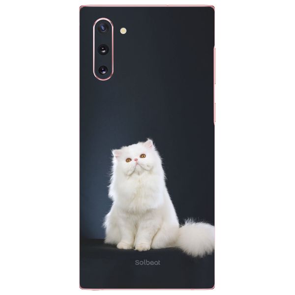 برچسب پوششی سلبیت مدلWhite Persian Catمناسب برای گوشی موبایل سامسونگ Galaxy Note 10