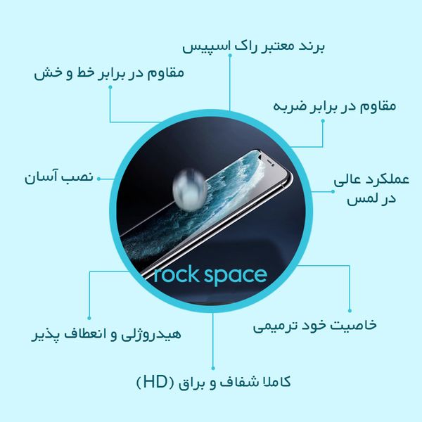 محافظ صفحه نمایش شفاف راک اسپیس مدل HyGEL مناسب برای گوشی موبایل شیائومی 13T به همراه محافظ پشت گوشی