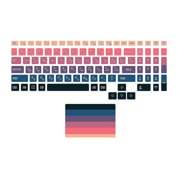 برچسب حروف فارسی کیبورد توییجین و موییجین مدل colors 01 مناسب برای لپ تاپ لنوو Legion به همراه استیکر تاچ پد