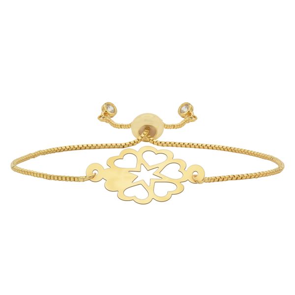 دستبند طلا 18 عیار زنانه شمیم گلد گالری مدل اسلیمی D32