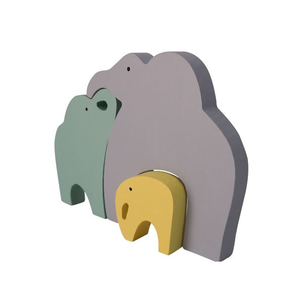 استند رومیزی کودک طرح خانواده فیل مدل MKT03-D بسته 3 عددی
