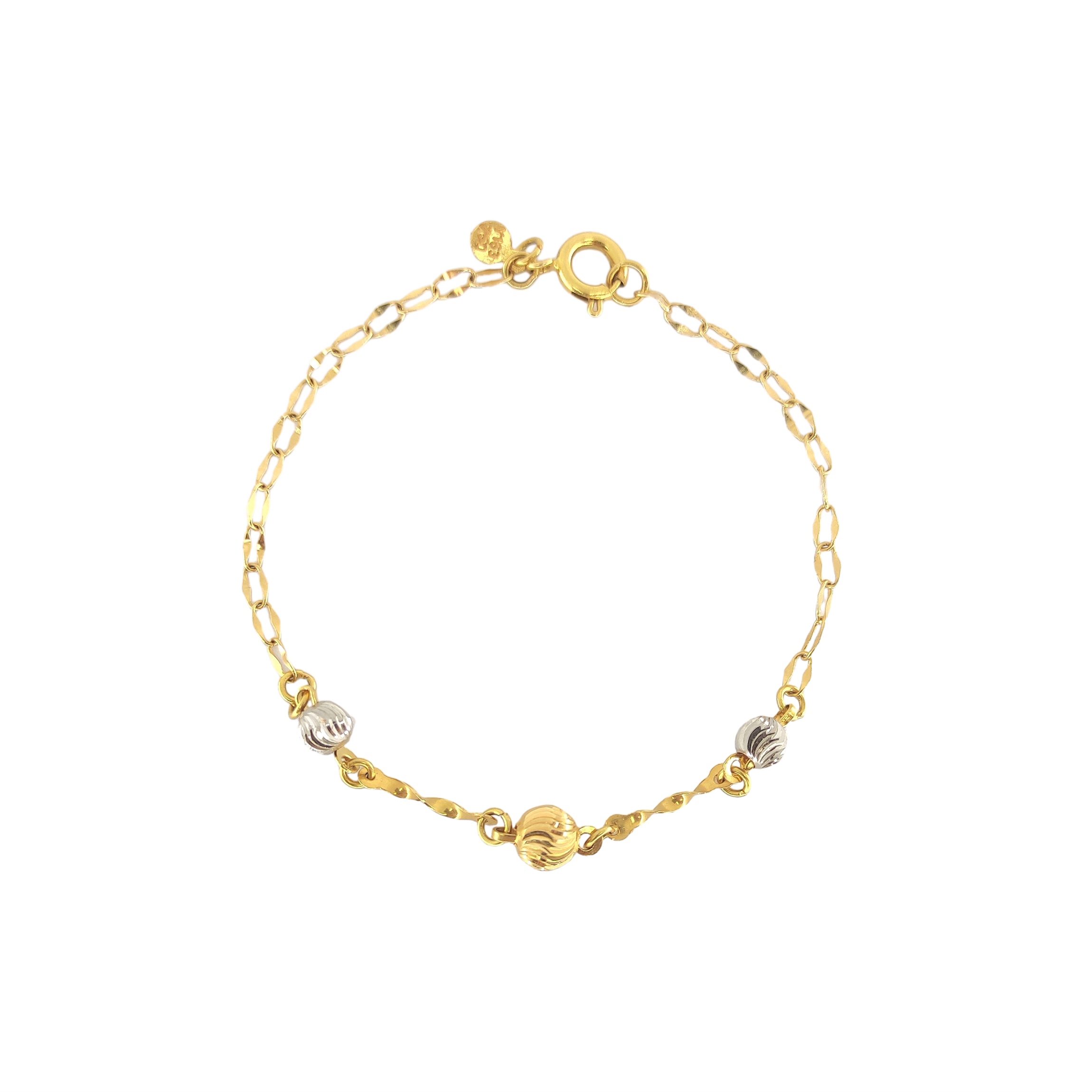 دستبند طلا 18 عیار زنانه طلا و جواهرسازی افرا مدل 238