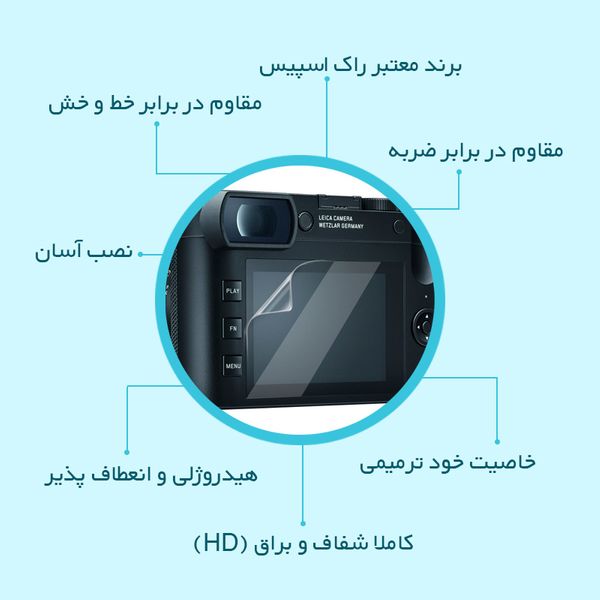 محافظ صفحه نمایش دوربین شفاف راک اسپیس مدل HyGEL مناسب برای دوربین عکاسی سونی FX30
