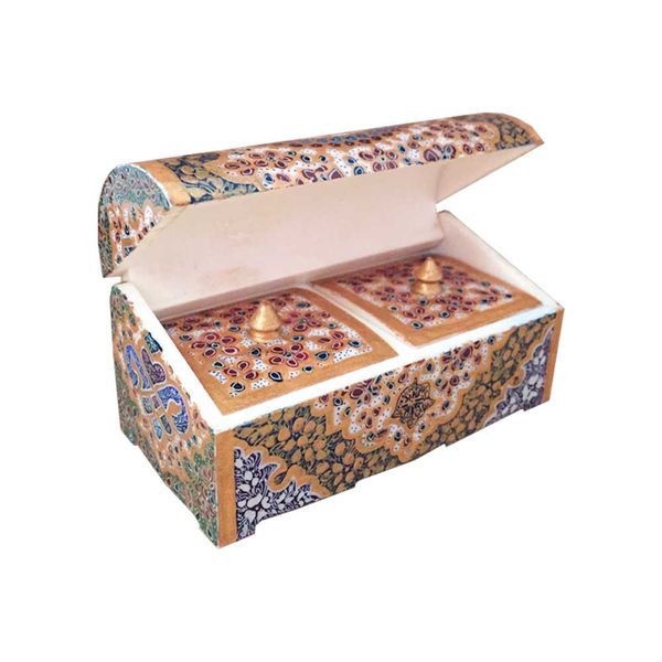 جعبه جواهرات استخوانی طرح تذهیب کد B 305