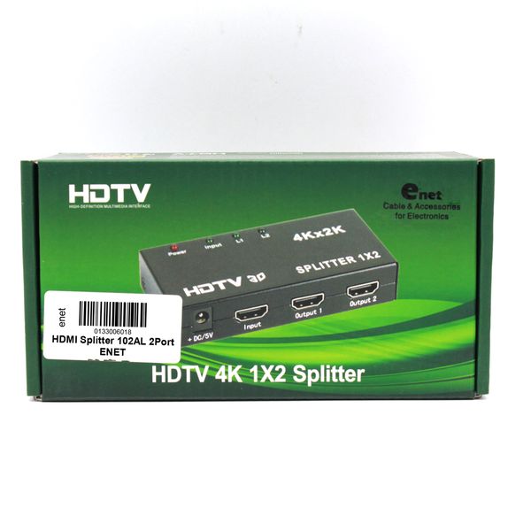 اسپلیتر 1 به 2 HDMI ای نت مدل 102AL