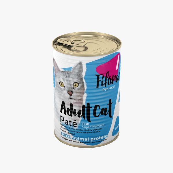 کنسرو غذای گربه فیفورا مدل سوپر پریمیوم Adult Cat Fish Pate وزن 400 گرم