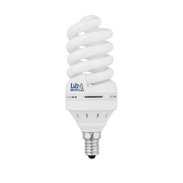 لامپ کم مصرف ۱۸ وات دلتا مدل فول پیچ پایه -E14