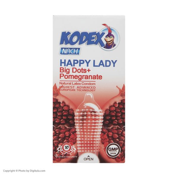 کاندوم ناچ کدکس مدل Happy Lady بسته 10 عددی