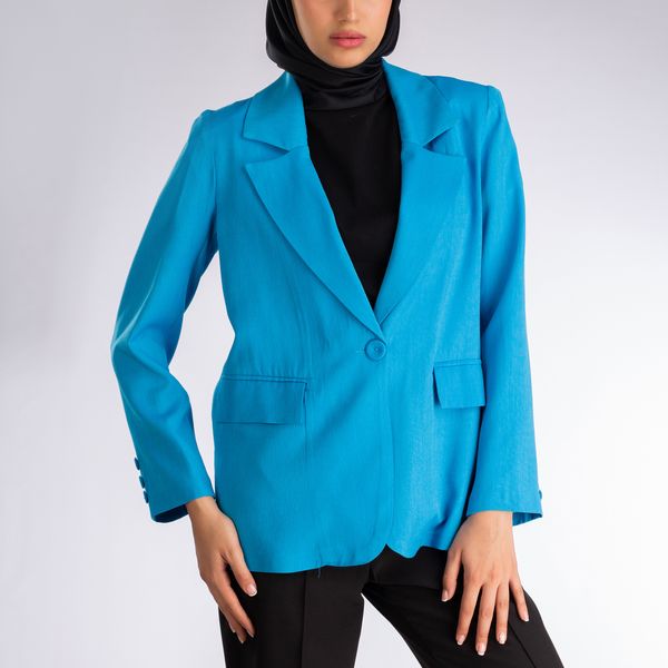 کت زنانه نیزل مدل 0228-077 رنگ آبی