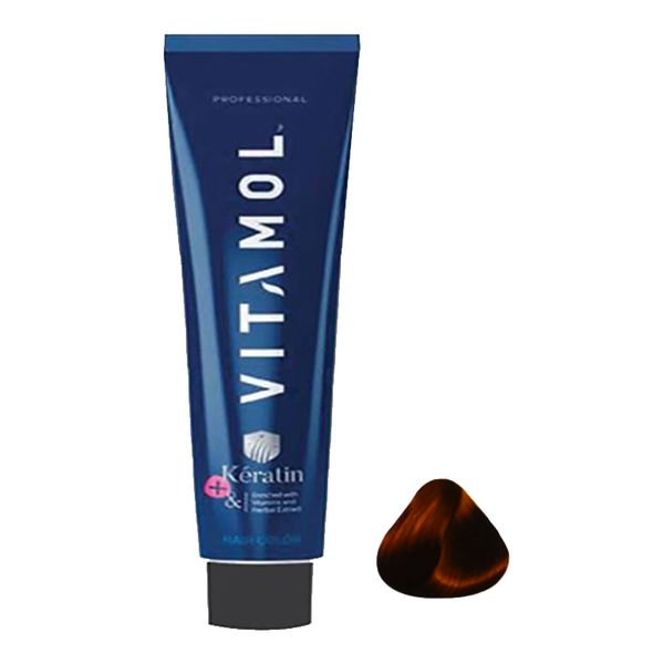 رنگ مو ویتامول سری Tabacco شماره 5.53 حجم 120 میلی لیتر رنگ قهوه ای تنباکویی روشن