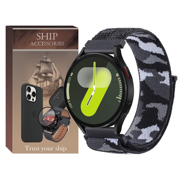 بند شیپ مدل Nylon Army SH مناسب برای ساعت هوشمند سامسونگ Galaxy Watch FE