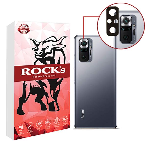 محافظ لنز دوربین راکز مدل LNZ مناسب برای گوشی موبایل شیائومی REDMI Note 10 Pro