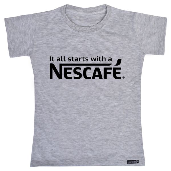 تی شرت آستین کوتاه دخترانه 27 مدل Nescafe کد MH894