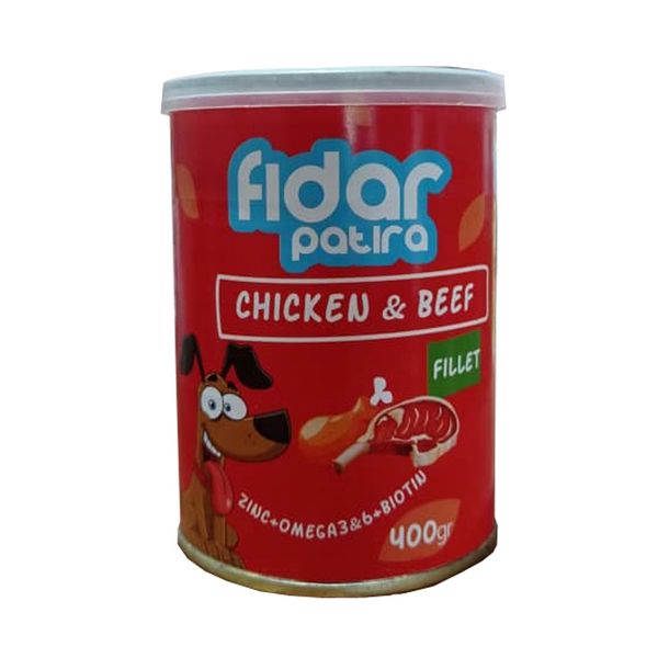 کنسرو غذای سگ فیدار پاتیرا مدل مرغ و گوشت وزن 400 گرم