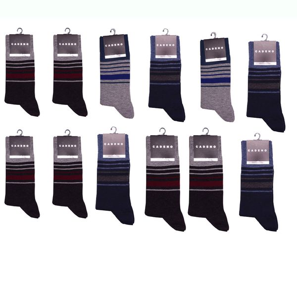 جوراب مردانه کادنو مدل ۷۷۲۷-۱ مجموعه 12 عددی