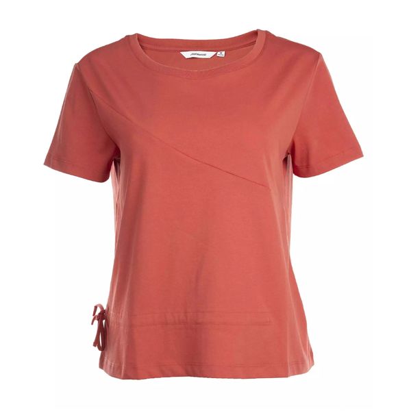 تی شرت آستین کوتاه زنانه جین وست مدل یقه گرد کد 1551357 رنگ آجری