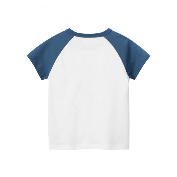تی شرت آستین کوتاه پسرانه هومنیتی مدل WYKBTS9426-WHTDEBLU