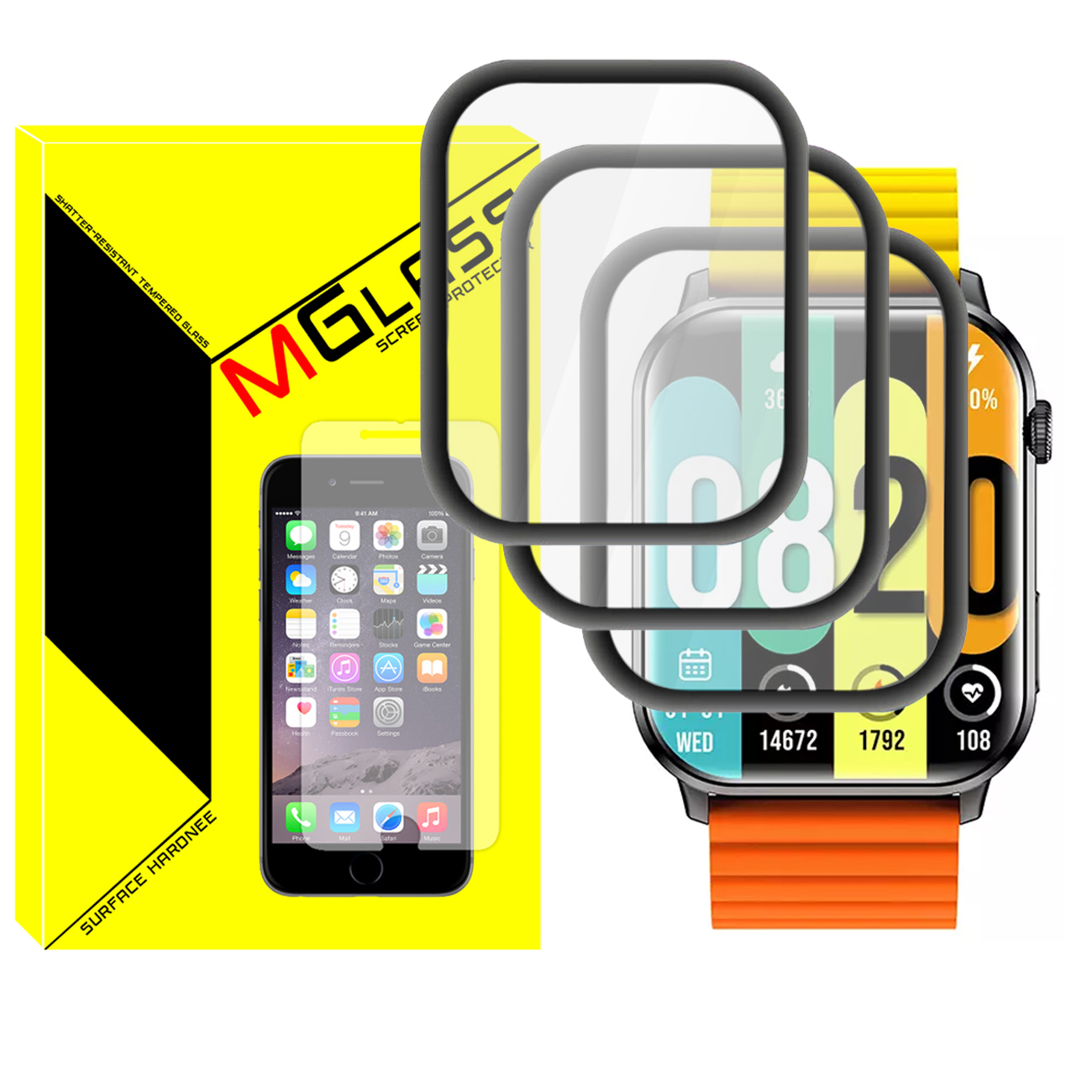 محافظ صفحه نمایش نانو ام‌گلس مدل Pmma-MG مناسب برای ساعت هوشمند کیسلکت KS بسته سه عددی