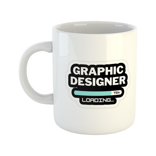 ماگ هومر ماگ طرح گرافیک دیزاینر مدل loading
