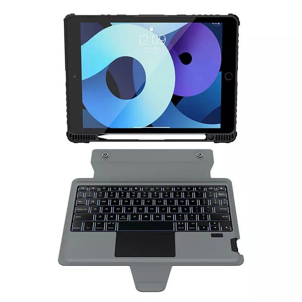کیف کلاسوری کیبورددار نیلکین مدل Bumper Combo Backlit Keyboard مناسب برای تبلت اپل iPad 10.2