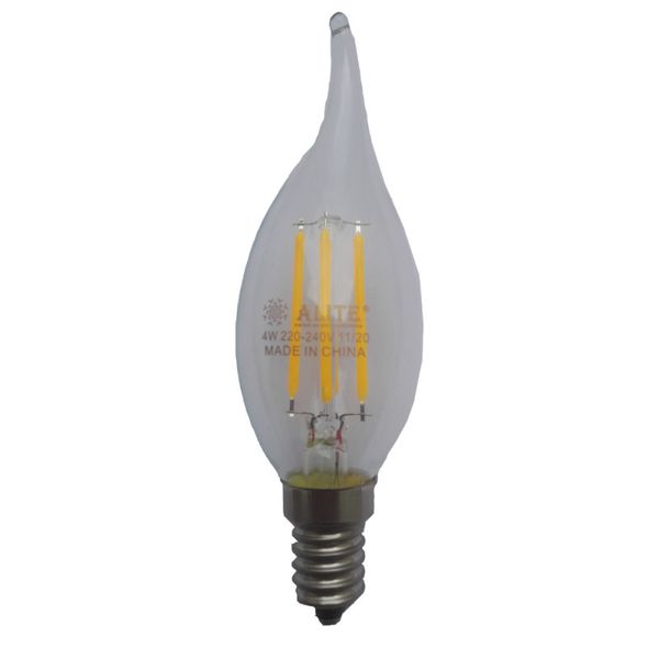لامپ فیلامنتی 4 وات ای لایت مدل شمعی کد C35 پایه E14 بسته 100 عددی