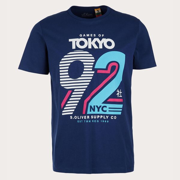 تی شرت آستین کوتاه مردانه اس.اولیور مدل توکیو کد 13.004.32.4963