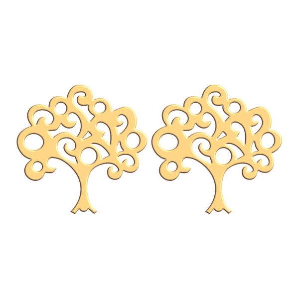 گوشواره طلا 18 عیار زنانه فرشته مدل طرح درخت کد WEL-000188
