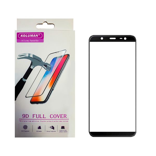 محافظ صفحه نمایش 9D کلومن مدل F-C مناسب برای گوشی موبایل سامسونگ Galaxy J8 2018
